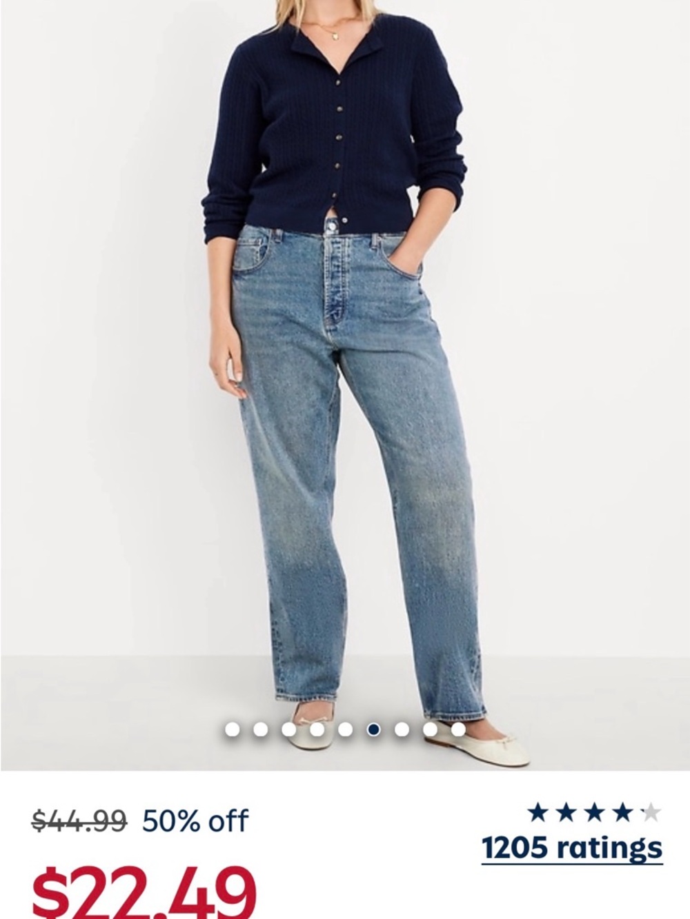 Old navy mid-rise slouchy jean medium wash size 2 petite no longer available - Picture 5 of 13